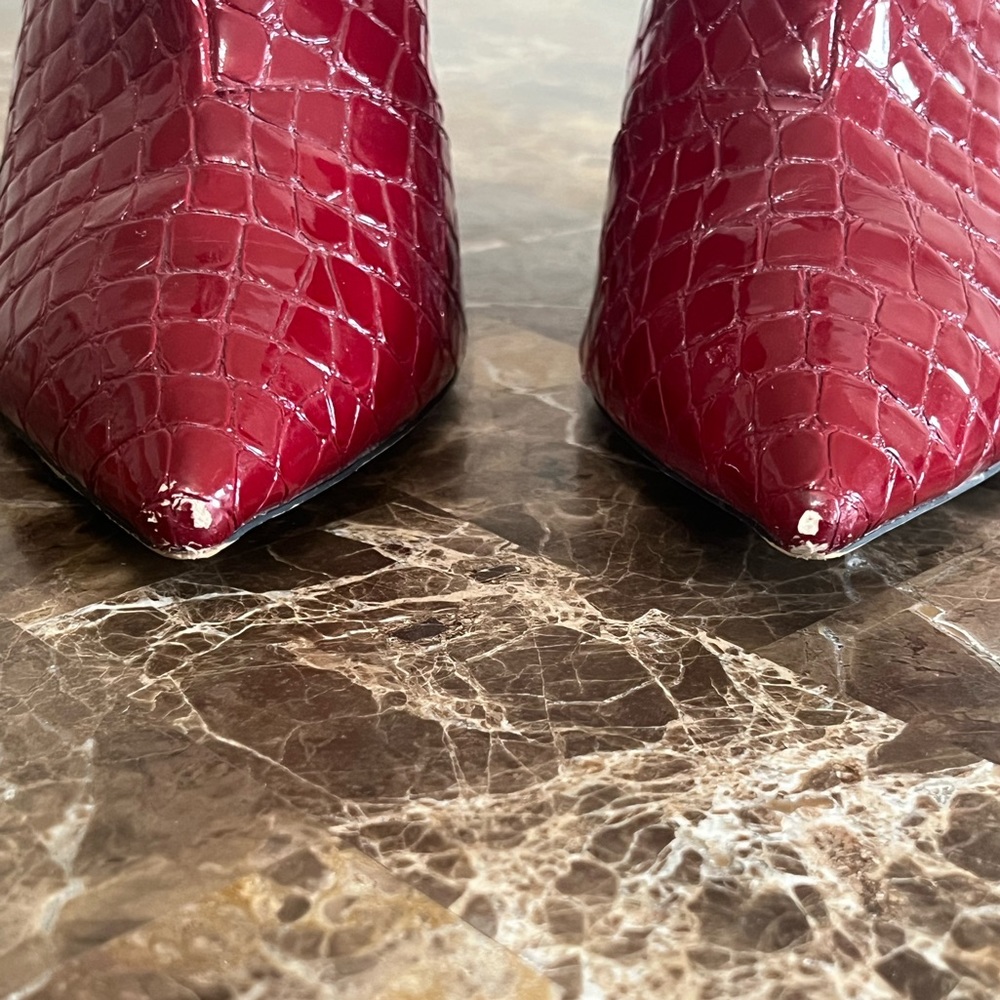 Topshop Red Croc Houston Booties - Picture 16 of 16